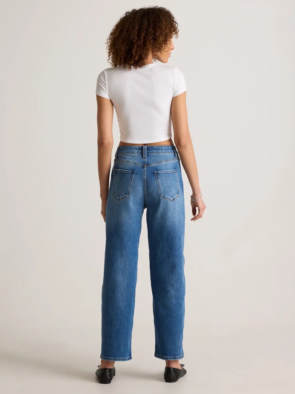 Quince Bella stretch barrel jeans size 29 - Picture 3 of 7